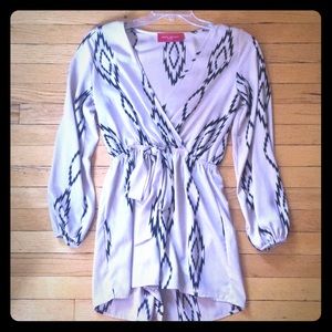 Akira long sleeve tribal print romper